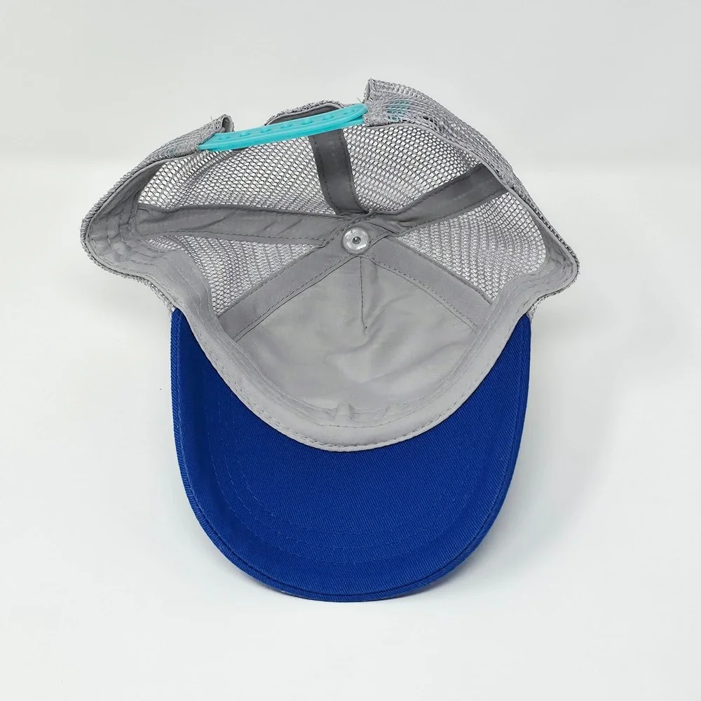 Dinosaur Print Trucker Hat Toddler Boys OS Blue Grey Mesh Snapback Cap Outdoor